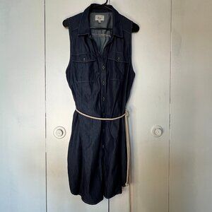 G.H. Bass & Co. Light Weight Chambray Sleeveless Dress Size XL